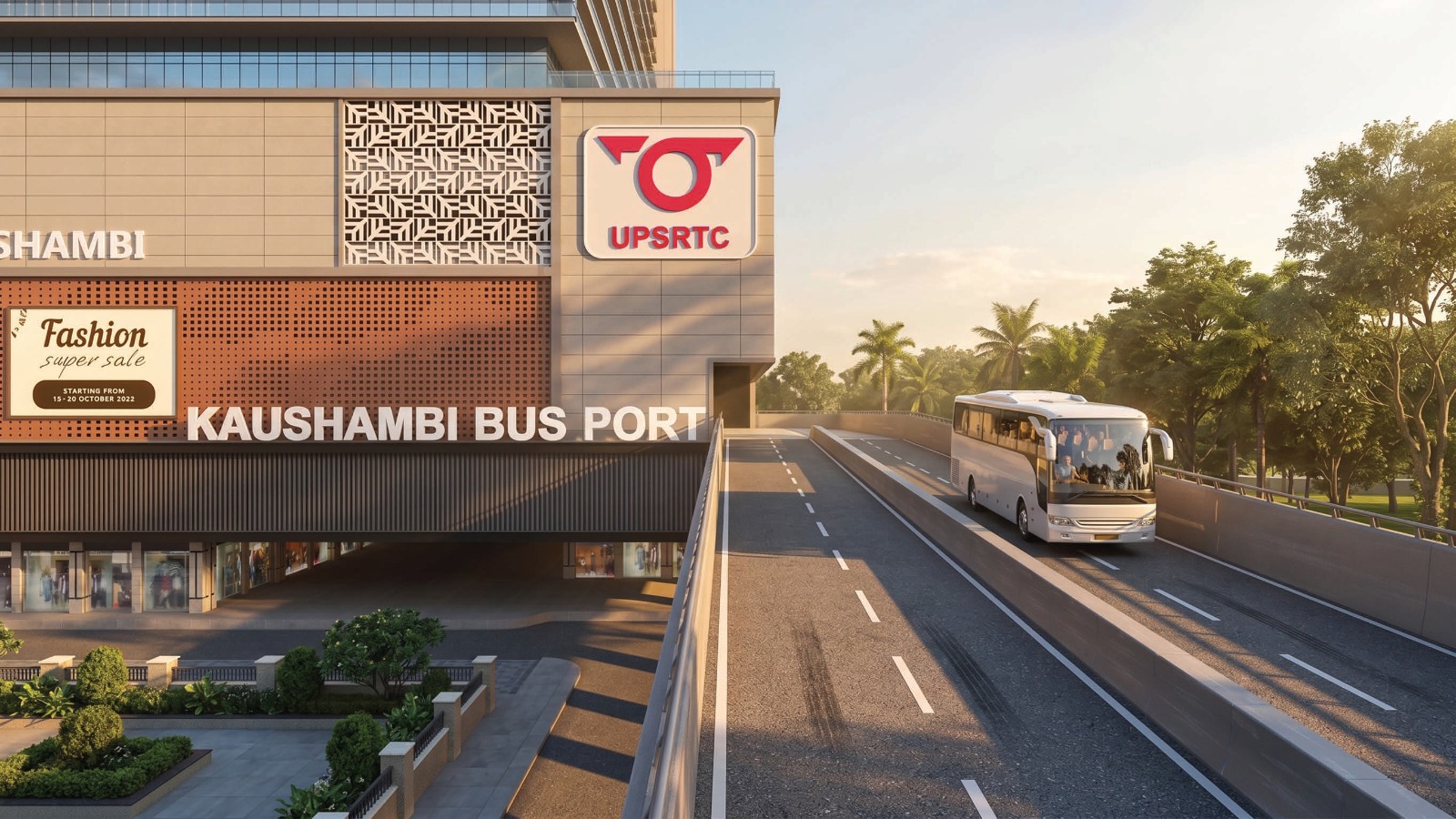 Omaxe Kaushambi Bus Port Connectivity Omaxe Kaushambi bus port connectivity — Anand Vihar metro RRTS proximity Delhi NCR