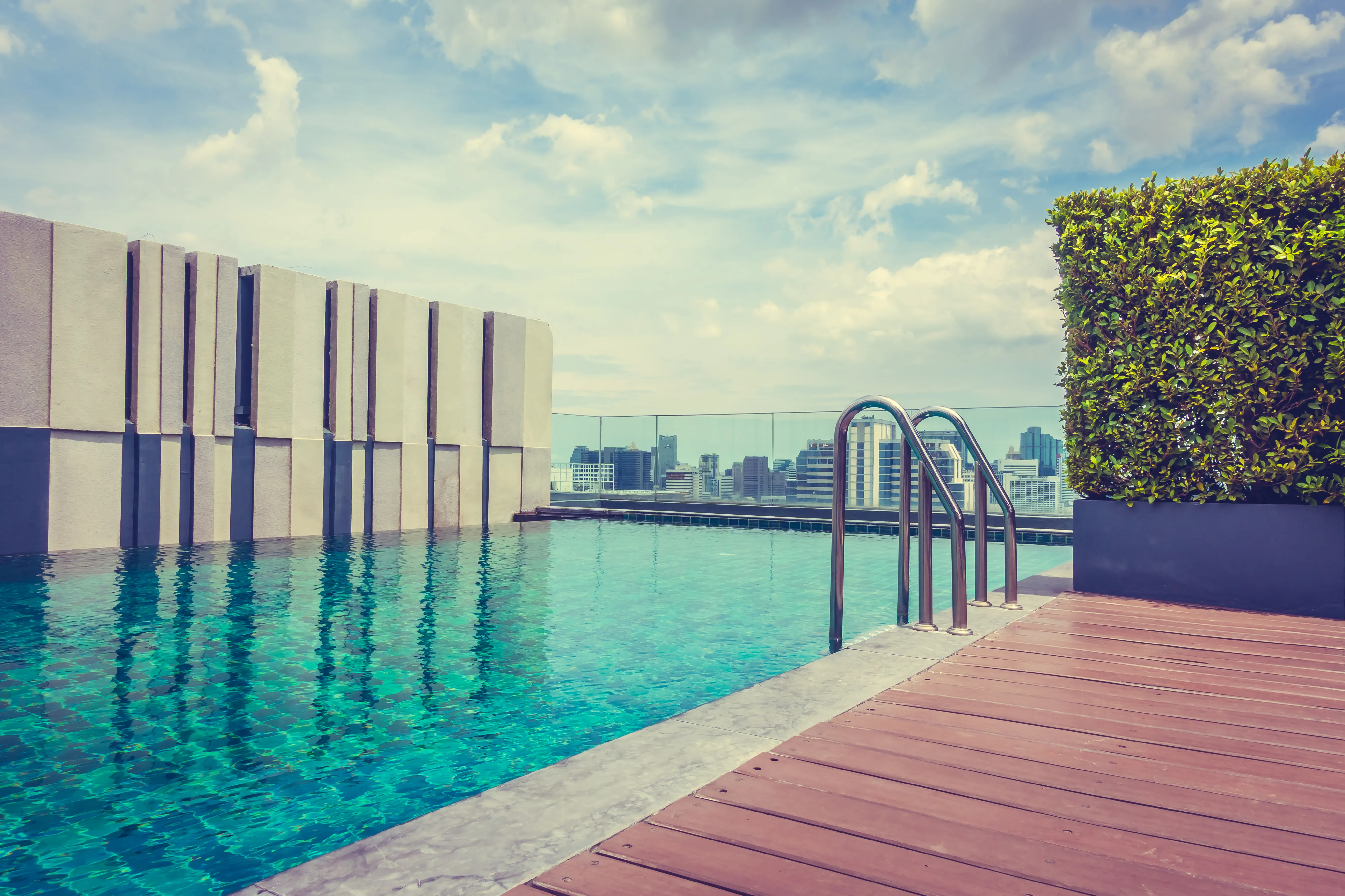 Rooftop Infinity Edge Swimming Pool — Infinity Evana Punawale