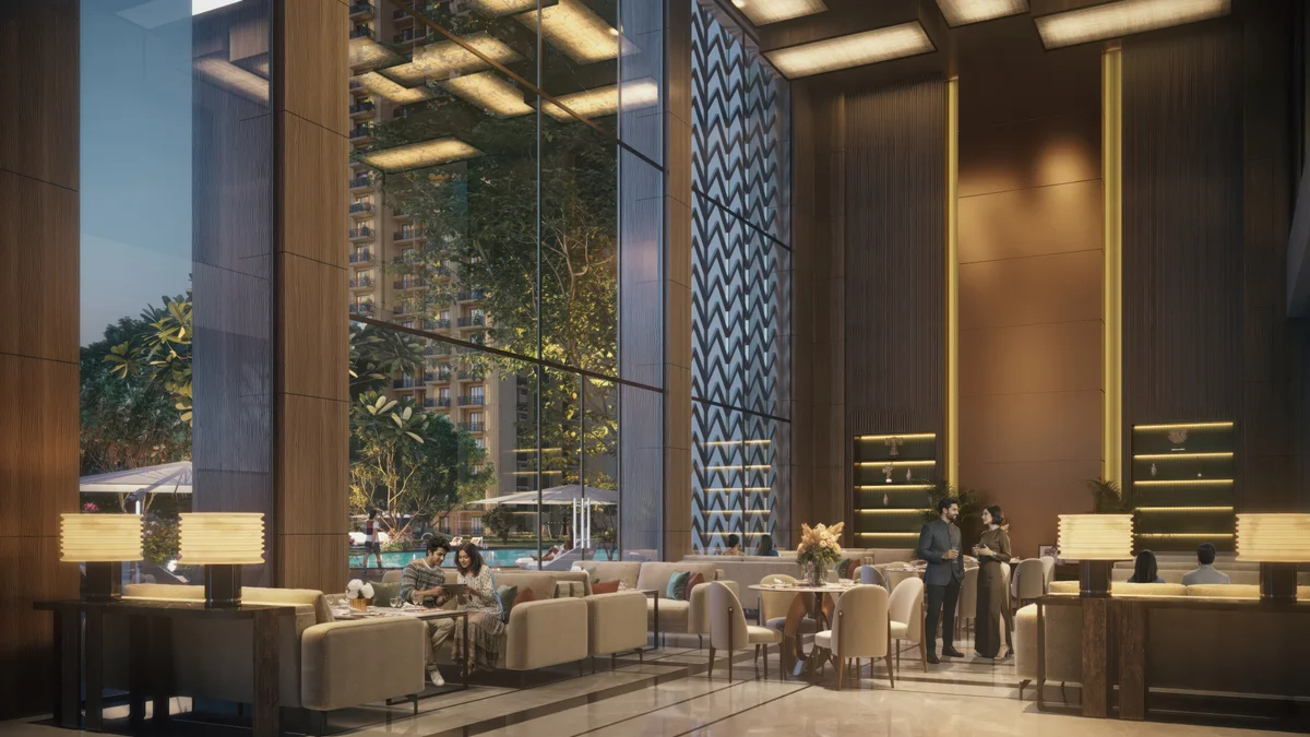 ACE Arte multi-level clubhouse interior