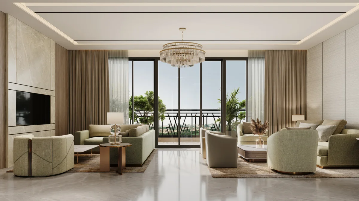 ACE Arte living room interior render